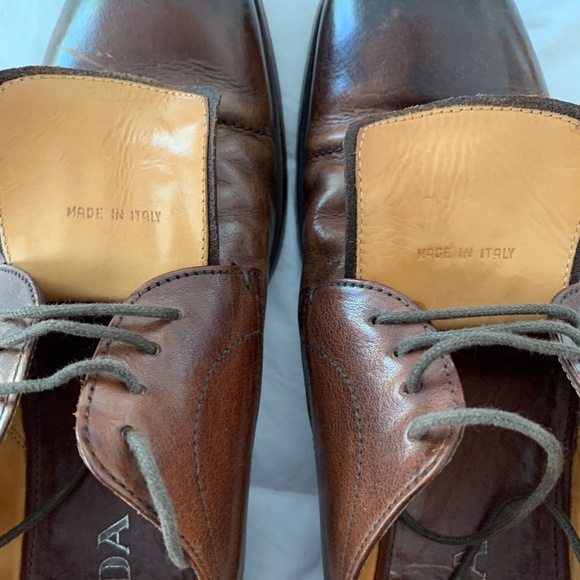 Men’s Prada Cap Toe Lace Up Shoes/ sz 8 - Picture 4 of 9